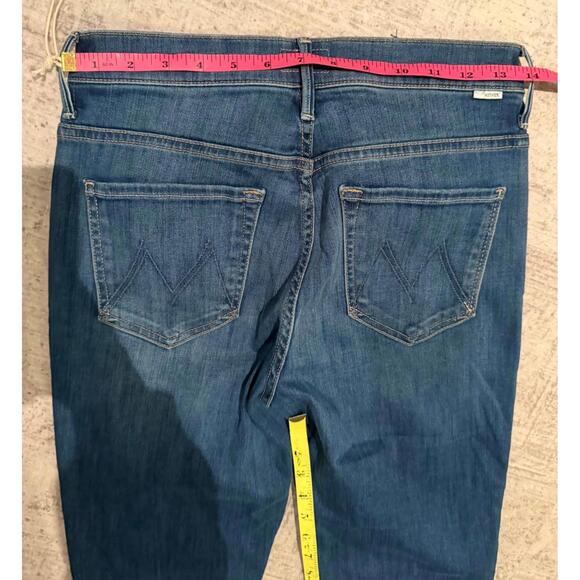 NWT MOTHER Insider Flood Jeans in We Got the Beat Straight Leg Mid Size 27 - Picture 6 of 7